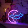 Sombrero Navideño LED de Doble Cara Nota de Llama Luz de Neón Habitación Dormitorio Diseño Romántico Luz de Estilista Luz Nocturna Decorativa