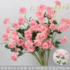 Rosas de Creme Simuladas de 3 Cabeças, Decoração de Fundo para Casamento, Arranjo de Flores para Guia de Estrada, Flores de Seda Estilo Europeu para Casamento, Flores Artificiais