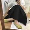 Zapatos de Abuela para Mujer Zapatos Planos 2025 Nuevo Estilo Coreano Versátiles Cuatro Estaciones Zapatos de Tacón Fruncidos Planos para Mujeres Embarazadas
