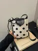 Bolsa de Axila Nova Estilo Verão 2026 Fresca e Simples com Design de Bolinhas, Bolsa de Ombro Patchwork, Bolsa Saco Única para o Dia a Dia