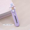 Cuchillo de Utilidad Morado de Dibujos Animados Planificador Estudiantil Papelería de Oficina Cortador de Papel Cuchillo para Abrir Cajas Venta al Por Mayor