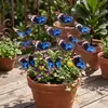 Novo estaca criativa azul de borboleta transfronteiriça para decoração de jardim ao ar livre e ornamento de pátio paisagístico