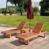 Silla de playa de madera maciza reclinable para balcón, piscina, madera de plástico, anticorrosión, silla plegable para exteriores, cama para patio, ocio al aire libre, jardín