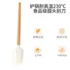 Mango de Madera Japonés Raspador de Silicona Horneado de Alta Temperatura Espátula para Crema Pastelera Silicona de Grado Alimenticio Mango de Madera Raspador Traje