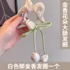 Scrunchie Tulipa Doce Laço Feito à Mão Prendedor de Cabelo para Meninas Rabo de Cavalo Elástico Acessório de Cabelo Fofo Scrunchie