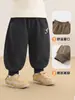 Calça de Fleece Forrada Kaka Panda para Meninos, Calça de Moletom de Inverno para Bebês e Crianças Pequenas, Calça Longa Quente para Meninas no Outono e Inverno