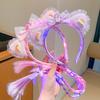Glow Pony Pony Peluca Infantil Debate Diadema Corona de Princesa para Niña Diadema Peluca para Niñas Trenza
