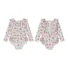 Traje de baño de una pieza para niña estilo Ins con espalda descubierta de encaje, Traje de baño protector solar de manga larga para bebé de 26 años, Lindo traje de baño de princesa