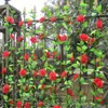 Atacado do Fabricante Trepadeiras de Rosas Simuladas, Tiras de Rosas, Trepadeiras de Flores Artificiais, Decoração de Casamento Trepadeiras Planas Grandes