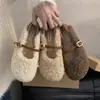 Zapatos de pelo de moda versátiles estilo hada para mujer, ropa exterior, invierno 2026, nuevos, suaves, de suela plana, forrados de felpa, zapatos Mary Jane