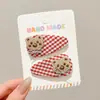 Flequillo de Lunares para Niñas Pinza Bb Estilo Coreano Dulce Versátil Pasador para Niñas Ovalado Color Caramelo Pinza Lateral para el Cabello Accesorio para el Cabello