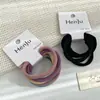 Novo Elástico de Cabelo Redondo de Tecido Liso, Doce, Alta Elasticidade, Acessório de Cabelo Corda de Cabelo Sem Costura, Estilo Natural Japonês e Coreano
