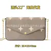 Bolsos para Mujer 2025 Nuevo Estilo Piel Genuina Tres en Uno Moda Gris Elefante Bolso Baguette Bolso Casual Callejero Bolso Cruzado Moderno