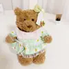 [Solo Ropa] Oso de Barcelona 16cm Lindo Oso Ropa de Oso de Peluche Traje Falda Suéter Uniforme