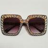 5742 Nuevas Gafas de Sol de Diamantes con Montura Cuadrada Gafas de Sol de Moda Europea y Americana Transfronteriza Gafas Retro de Moda