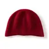 Chapéu de tricô feminino quente de cashmere, novo estilo outono/inverno, resistente ao frio e protege as orelhas, listrado, simples e cobre a cabeça