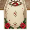 2026 Nova Passadeira de Mesa de Linho de Natal da Amazon Decoração de Festa ao Ar Livre Festival de Inverno Toalha de Mesa Jogo Americano Personalizado