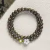 Pulsera de Sándalo Verde Mu Shang Hua para Mujer, Fresca y Elegante, Nueva Pulsera de Sándalo Estilo Chino, Pulsera de Juego Cultural de Madera Estilo Chino Retro