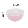Tazón redondo de paja de trigo transfronterizo para arroz con tapa tazón para sopa tazón de plástico cocina doméstica sellado para conservar la frescura tazón para la cena venta al por mayor