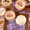Plato de pan para perro, plato de pan de simulación de resina, casa de muñecas DIY, juego de comida en miniatura, modelo de tienda de conveniencia