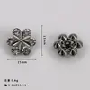Botones de Flor con Pedrería, Botones Metálicos de Alto Gama con Diseño Hueco Multicapa, Accesorios y Complementos para Abrigos y Trajes