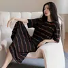 [Algodón Puro] Nuevo Estilo 2026 Bata de Noche para Mujer, Vestido Delgado de Manga Corta de Verano, Rayas, Se Puede Usar Afuera, Ropa Casual para el Hogar