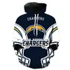 Sudadera para Hombre Moda Primavera y Otoño Fútbol NFL Impresión Digital 3D Sudadera con Capucha para Pareja Estilo Moderno para Hombre