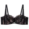 Sujetador push-up de encaje estilo francés para busto pequeño para mujer, transpirable, sin varillas, anti-caída, conjunto de sujetador sexy
