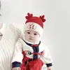 Touca de Bebê Touca de Bebê Forrada Touca de Bebê Vermelha Dragão Festivo Touca de Tricô para Bebê Quente Chapéu de Ano Novo Primavera e Outono