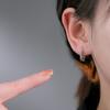 Pendientes de moneda de cobre en plata de ley 925 para mujer, con personalidad, estilo retro, Tremella, viento frío, nuevos pendientes combinables.