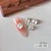 Accesorios de manicura de moda con incrustaciones de diamantes K9 blanco transparente, lujo ligero, ultra brillantes, sin base, bolas de diamantes para manicura de huevo de paloma de azúcar helado hechas a mano