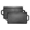 Bandeja para Hornear Plana de Hierro Fundido Rectangular Binaural Rayada de Doble Cara Torres 201 Bandeja para Barbacoa 203 Exterior 204 Casero