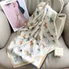 Bufanda Cuadrada Pequeña de Verano 2026 con Estampado de Perro de Dibujos Animados, Pañuelo para la Cabeza Lindo, Bufanda de Seda Versátil Estilo Coreano, Bufanda para el Cuello