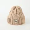 Gorro de Lana Coreano para Niños Ins Moda Bordado con Letras Gorro de Bebé 2-7 Años Niño Gorro de Punto Cálido Venta al por Mayor