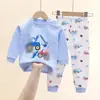 Conjunto de Ropa Interior para Niños Nuevo Pijama de Otoño para Niños Ropa de Otoño para Bebés Pantalones de Otoño Ropa para el Hogar Ropa para Niños Fábrica Mayorista