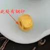 Imitación 3D Oro Duro Arena Vietnamita Jinfu Abalorio Plano Accesorios Cobre Puro Chapado en Oro Hecho a Mano DIY Pulsera Accesorios Cuerda Roja para Mujer