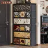 Sapateira Estilo Vintage para Entrada de Casa, Armário de Armazenamento de Grande Capacidade Montado na Parede, Armário de Armazenamento Multi-Camadas
