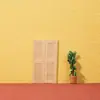 1:12 Casas de Muñecas Casa de Muñecas Mini Puerta y Ventana Persiana en Blanco 2 Piezas