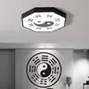 Lámpara de techo de chismes congénita cinco elementos sala de artes marciales medicina tradicional china led lámpara de sala de estar estudio feng shui tienda ceremonia del té lámpara Zen china