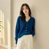 Nuevo Otoño 2026 Estilo OL Japonés y Coreano Casual Cárdigan Cuello en V Suéter Regular Ropa de Punto para Mujer