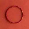 Pulsera Roja de Cuerda con Nudo de Bambú Cinabrio Tobillera del Año Zodiacal para Mujer Cuerda de Mano para Girar la Suerte para Hombre Pulsera de Mano Tejida con Hueso de Oliva Llegar a la Orilla