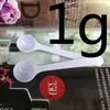 Fabricante Y Plástico Colher Pequena 0,25g 0,5g 1g Pó Remédio em Pó 1ml Colher Medidora Pequena em Tamanho de Grama com Cabo Curto e Impressão de Logo