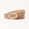 Cinturón de Broche de Pedrería de Perlas Transfronterizo Nuevo Decorativo para Falda Sensación de Alta Gama Cinturón de Mujer con Cinturón para Jeans