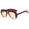 Gafas de Sol Cuadradas de Moda Transfronterizas 2026, Estilo Influencer de Moda Europeo y Americano, Gafas de Sol Sencillas Lisas con Doble Puente