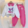 Conjunto de Dos Piezas de Manga Larga con Bloques de Color, Moda Nueva de Primavera y Otoño para Niñas Mayores, Atuendo Deportivo Casual con Estilo