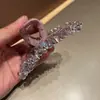 Presilha de Cabelo Super Brilhante de Cristal Exquisita de Alta Qualidade Estilo Coque Elegante Acessório de Cabelo Feito à Mão Grampo de Cabelo Estilo Coreano e Japonês