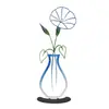 Vaso de Ferro Estilo Nórdico, Ornamento de Decoração de Mesa, Peça de Arte Colorida Vazada de Luxo Leve, Decoração Suave para Arranjo de Flores
