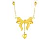 Tienda de Oro Mismo Estilo Collar de Corazón Picado Chapado en Oro Alta Retención de Color Floral Mariposa Moneda de los Cinco Emperadores Collar Venta al por Mayor