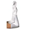 Luvas Longas de Etiqueta Vestido Longo Luvas de Cetim Performance de Casamento Baile Luvas Cos Roupas Uniformes Acessórios