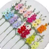 Pieza de Decoración para el Hogar de Orquídea Marciana Tejida Puramente a Mano, Flor Artificial Crochetada, Regalo de Cumpleaños Tejido con Hilo, Flor de Recuerdo